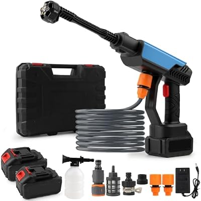 KKYOYRE Portable Cleaning Kit, 16ft Hose, 6-in-1 Spray Tip and Dual Water Supply for Car, Patio, Garden, Home