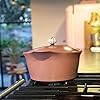 Cookut, Ma jolie cocotte rose avec poignée en céramique blanc et doré 4 ...