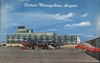 Detroit Metropolitan Airport Detroit, Michigan MI Original Vintage Postcard