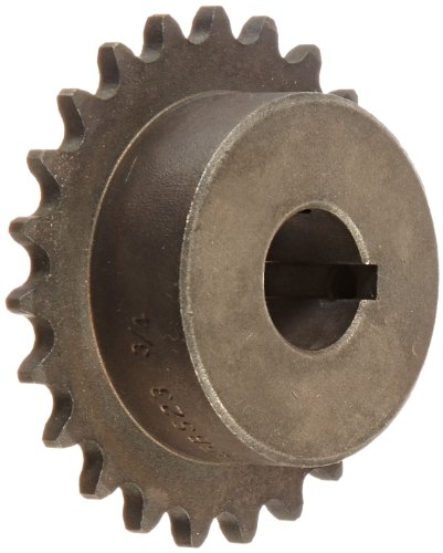 Martin Roller Chain Sprocket, Bored-to-Size, Type B Hub, Single Strand, 35 Chain Size, 0.375" Pitch, 23 Teeth, 0.75" Bore Dia., 2.954" OD, 2" Hub Dia., 0.168" Width