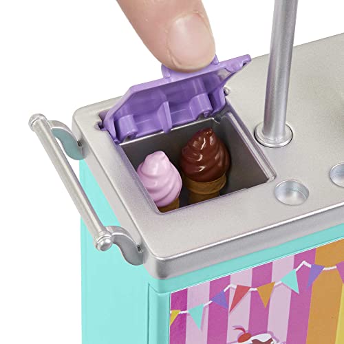 Barbie Coffret Promenade en Bord De Mer avec 2 Poupées Brooklyn Et Malibu Chiot Stand De Nourriture Kiosque Et Plus De 30 Accessoires Jouet Enfant A Partir De HNK99 - vue 4
