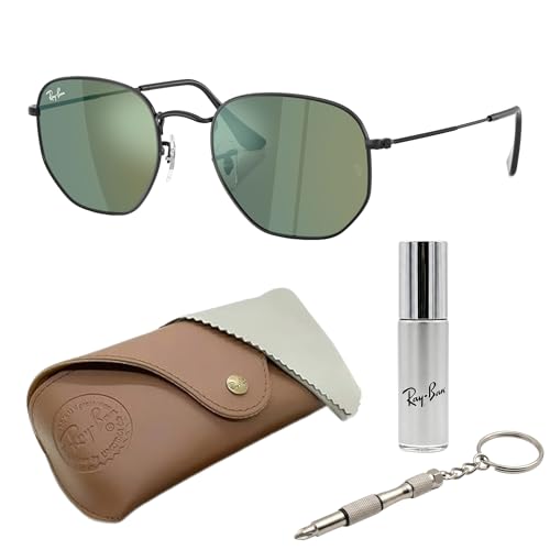 Image of Ray-Ban RB3548N HEXAGONAL FLAT LENSES Square-Round Shape Sunglasses for Men & Women with Official Eyewear Kit