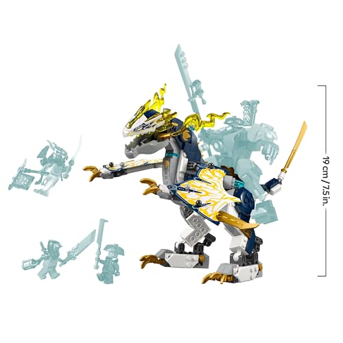 NINJAGO Mech Cavalca-Drago di Rogue - Set con Drago Giocattolo e Mech - 4 Minifigure tra cui Lloyd e Arin e Spada Rivelatrice - Regalo per Bambini da 8 Anni Fan di La Rivolta dei Draghi - 71843 - Lego - Immagine 2
