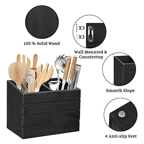 Utensil-Caddy-Cutlery-Organizer-Silverware-Holder-Kitchen-Cooking-Utensil-Crock-Holder-for-CountertopLarge-Utensil-Flatware-Organizer-Storage-Box-with-2-CompartmentsUtensil-Crock-Organizer-Counter