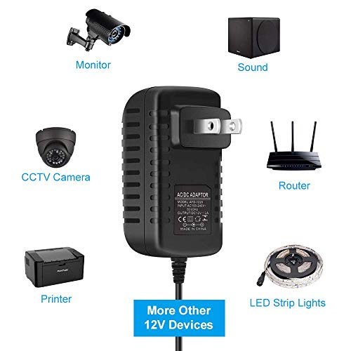 12V 2A Led Power Supply, 24W Ac Adapter, 100-240V Ac To 12V Dc Transformer, 12V Power Supply For Led Strip Lights, Wall Plug Power Adapter With 5.5/2.1 Dc Female Barrel Connector (2 Pack) #TOP3
