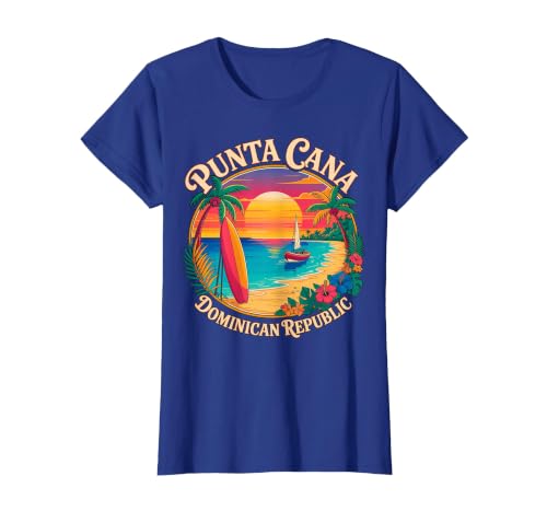 Punta Cana Dominican Republic Vacation T-Shirt, Women, Royal Blue, Large
