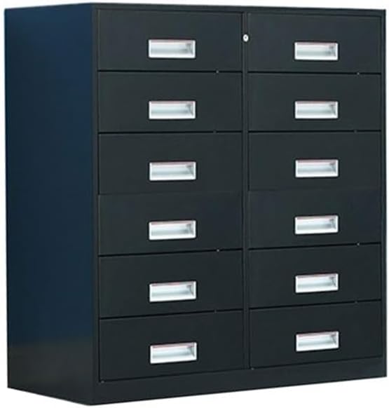 Office File Cabinets Household Multifunctional Storage Cabinet 6 Layers of Large-Capacity Drawer Metal Data File Organizer for Home Office(Brown)