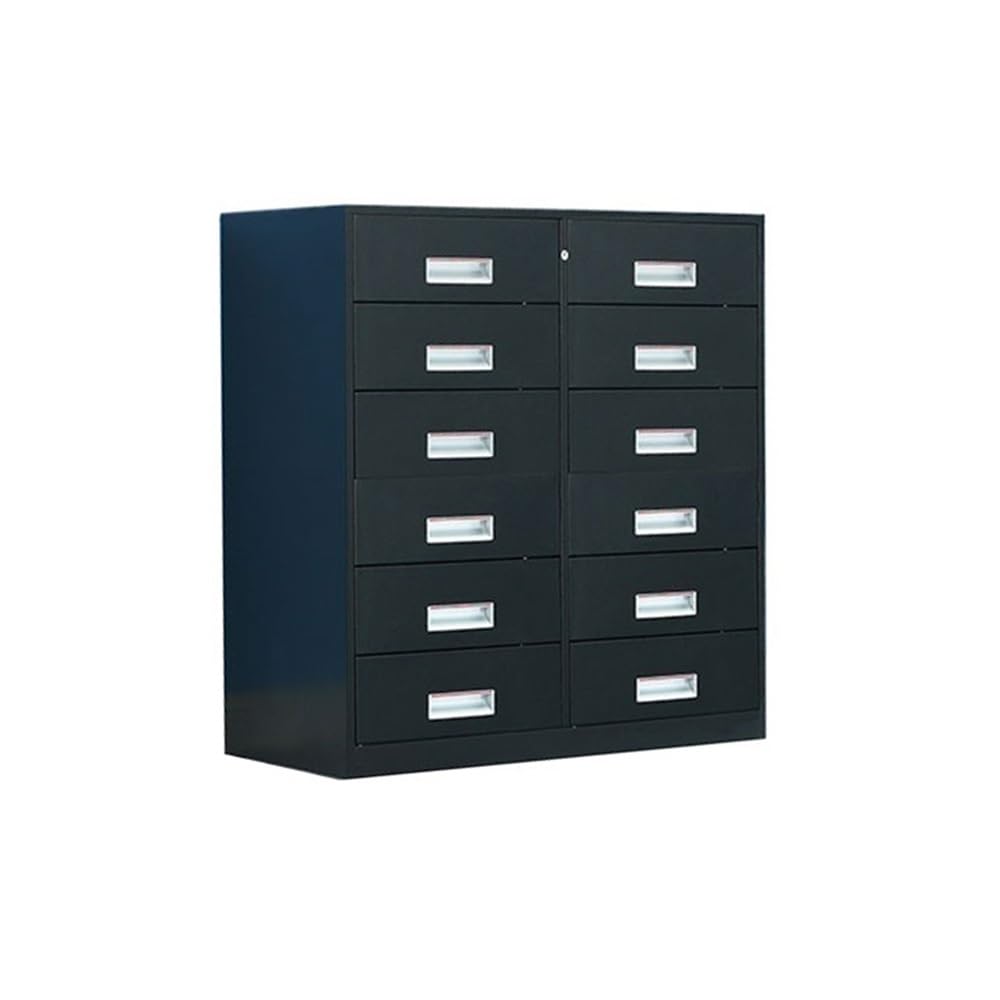 Aioneer Black File Cabinet Household Multifunctional Storage Cabinet 6 Layers Of Large-Capacity Drawer Cabinet Metal Data File Organizer Cabinet File Cabinet Filing Cabinet