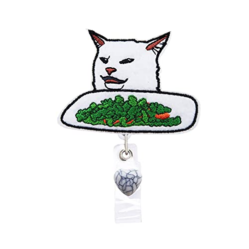 ReelFun Smudge Table Cat Meme Badge Reel ID Tag