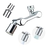 CLAW Aireador Grifo Giratorio Universal 1440º - Alargador Baño Extensión Grifo Lavabo – Prolongador Grifo Articulado – Filtro Anti-Salpicaduras Rotativo Plástico ABS M20/M22/M24