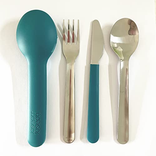 Joseph Portable Camping Flatware Set Including Knife Fork Spoons Reusable Utensils Stainless Steel Travel Flatware Kit With Silicone Case (Teal) (Jos-01) #TOP3