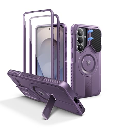 Dexnor Magnétique Coque pour Samsung Galaxy S26 avec Couverture de Caméra & Support Réglable & Film de Protection d'écran intégré, Robuste et Résistant...