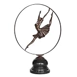 Toperkin Ballerina Statue Bronze Female Sculpture Metal Figurines TPJD-091