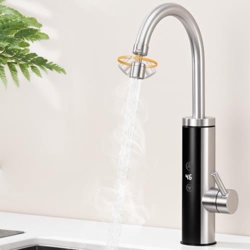 HOMELODY Elektrischer Wasserhahn mit Durchlauferhitzer 230V, Wasserhahn...