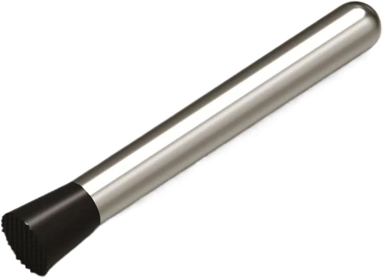 Stainless Steel Cocktail Muddler – Bartender Tool for Lemon, Ice, and Drink Mixing, Home Kitchen Bar Use(29CM-Straight)