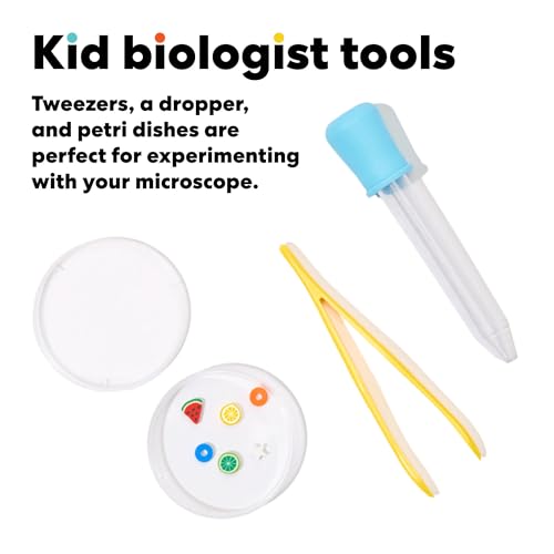 KiwiCo Microscope Exploration Set Gifts for Ages 5 to 8 – Microscope for Kids with Prepared Slides, Kids Magnifying Glass, Tools & Storage Case – STEM Science Kit and Educational Science Toy for Kids