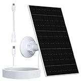 VUEBEE Solarpanel für Eufy Kamera, 7W Solarmodule für Eufy E, 2C/2C Pro, 2/2Pro, E20/E40, Solarpanel 5V mit USB-C Anschluss, Micro USB Adapter, IP66 Wasserdicht, 3m lang Kabel