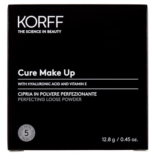 Korff proszek w proszku, przezroczysty proszek, Fixed Make Up, wyrównuje cerę, Finish Mat, z kwasem hialuronowym i witaminą E, opakowanie 9 g