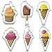 LILIAO Summer Ice Cream Cookie Cutter Set Sundae/Popsicle Biscuit and Fondant Cutters - 6 Piece - 3.6, 4.5, 4.2, 4, 4.3 and 3.7 inches - Stainless Steel