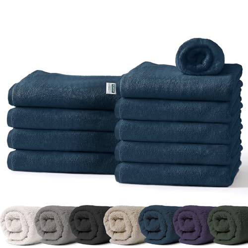 KARAT 10er Pack Seiftücher Türkis 30 x 30 cm aus 100% Baumwolle, Oeko-Tex 100 Zertifiziert, Frottier Waschlappen Set, Handtuch (Bay)