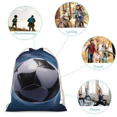 Drawstring Backpack Foldable Draw String Bags Soccer Ball Sackpack Sports Gym Bag for Shopping Yoga3