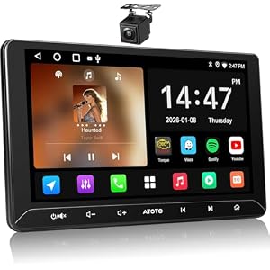 ATOTO A5L 10-Inch Android Double DIN Car Stereo With Wireless CarPlay and Backup Camera