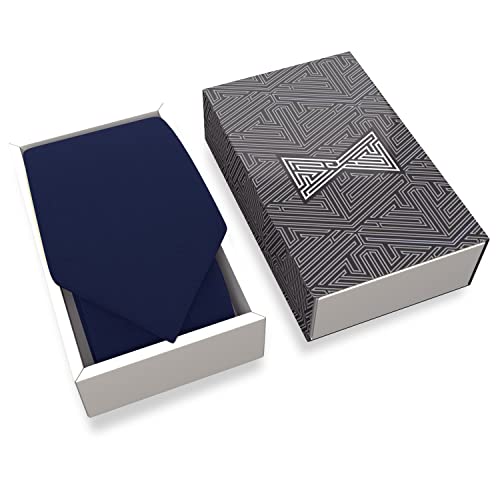 Dark Blue Tie Premium Mens Standard Gabardine Matt Necktie Tuxedo Classic Blue Premium Corbatas (Navy Blue, Standard 2.75") #TOP2