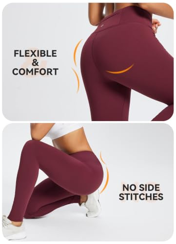 Image of baleaf Women's Fleece Lined Leggings Thermal Warm Winter Tights | 25 inch /27 inch, Water Resistant, Pockets, Running, Hiking, Yoga, Skiing, Travel, for Cold Weather, Leggings for Women