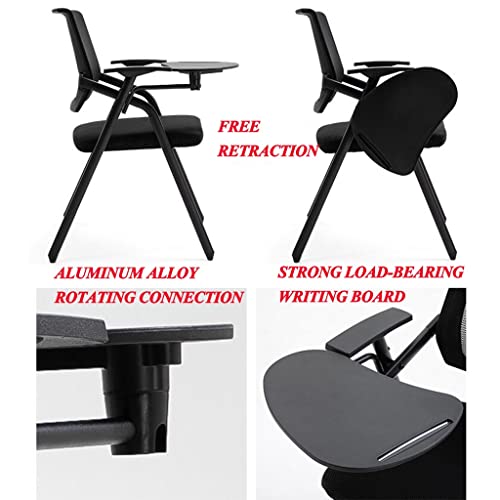 Chaise de bureau rembourrée en acier supérieur avec tablette