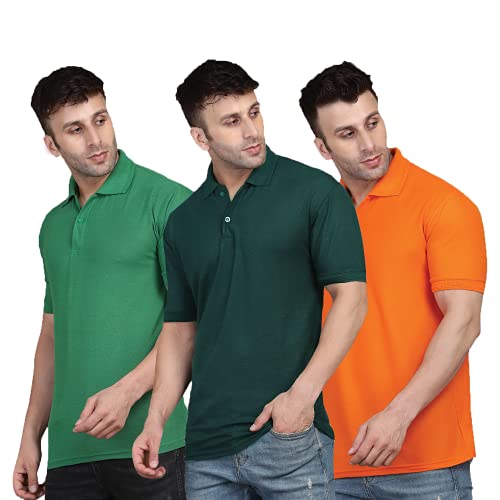 Image of INKKR Men's Plain Polo Neck T-Shirt Combo