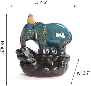 Miniatura 2 de Lindo elefante incienso titular para palos, quemador de incienso de reflujo cascada para decoración interior del hogar AI003
