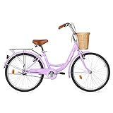 Max4out Beach Cruiser Bike for Adult, Womens Bicycle with Rattan...