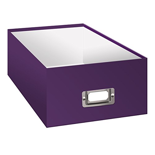 Image of Pioneer B-1 Photo / Video Storage Box - Holds over 1,100 Photos up to 4x6 inch or 10 VHS Videos, Solid Color: Bright Purple.