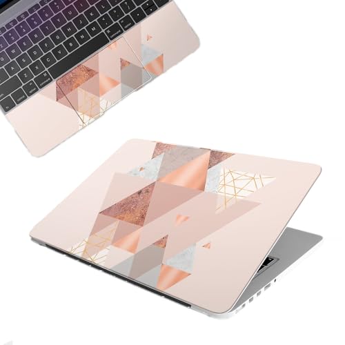 Image of Galaxsia Triangle Pattern Top+Wrist Pad Vinyl Laptop Skin /Sticker /Cover Upto 15.6 Inches Laptops Laminated-Removable-HD Quality Compatible for Hp-Dell-Sony-Lenovo-Asus etc.(15x10 Inches)