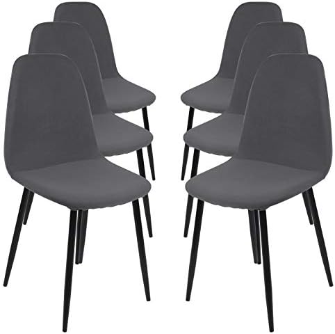 SearchI Dining Chair Covers 4 Pieces, Stretch Scandinavian Chair Slipcovers Shell Side Armless Chair Covers for Kitchen, Dining, Bedroom,Living Room Side Chairs,Orange