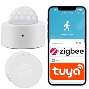 Sone Smart One Zigbee Bewegungsmelder 3.0 – Mini Motion Sensor 33x27 mm mit Luxsensor, 120° Erfassungswinkel, batteriebetrieben – kompatibel mit Tuya, Smart Life & Home Assistant (Zigbee2MQTT)