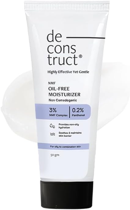 Deconstruct NMF Hydrating Face Moisturizer| 3% NMF Complex |Oil Free Non-Comedogenic Lightweight Gel Moisturizer| For Oily to Combination Skin | 50 gm
