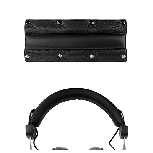 Geekria Protein läder pannband dyna ersättning för Beyërdynamic DT440, DT660, DT770, DT860, DT990, DT990PRO hörlurar ersättningsband/pannband kudde/dyna reparationsdelar (svart)