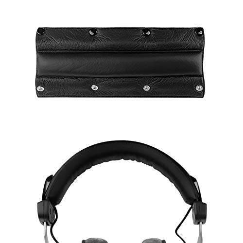 Geekria Protein Leather Headband Pad Replacement for Beyerdynamic DT440/DT660/DT770/DT860/DT990/DT990PRO Headphones, Replacement Repair Part, Sweat Cover (Black)