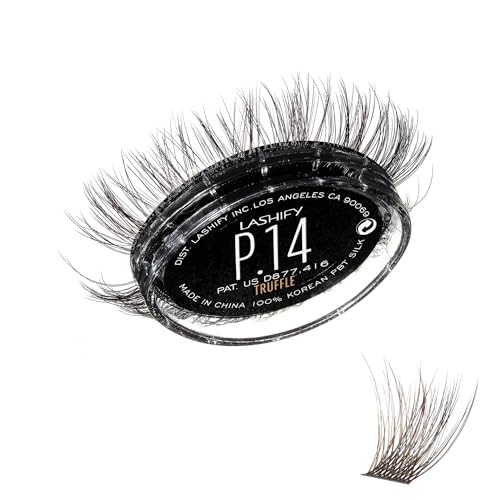 Lashify Plushy 14mm Gossamer Lashes in Truffle Color, Easy DIY False Lashes for a Voluminous Yet Still Natural Look