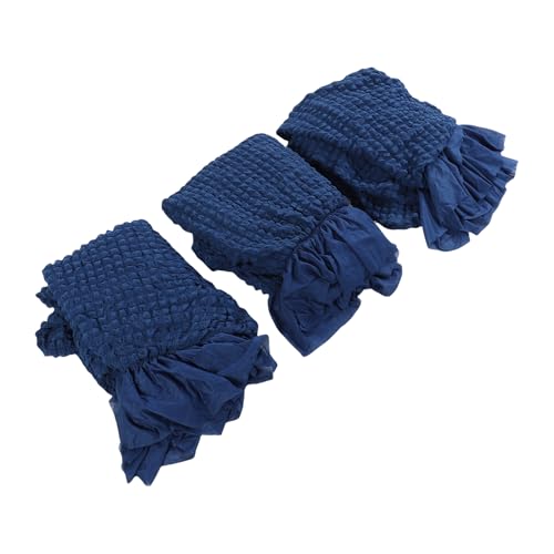 Fundas para sofá de 3 plazas azul marino para salones familiares 4