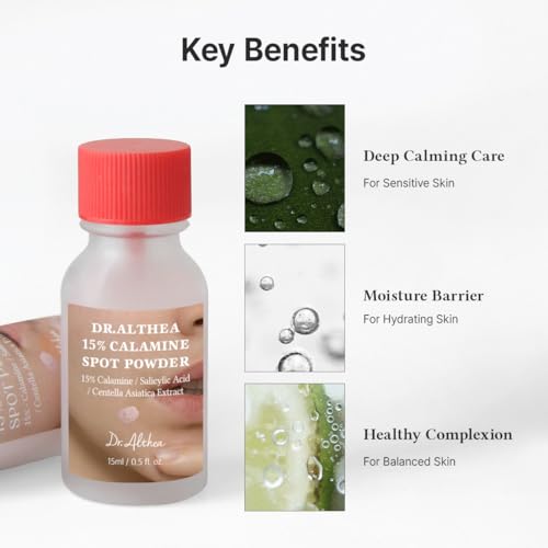 Dr.Althea 15% Calamine Spot Powder | Blemish Care, Drying Lotion, spot Solution | Korean Skincare, 0.5fl.oz