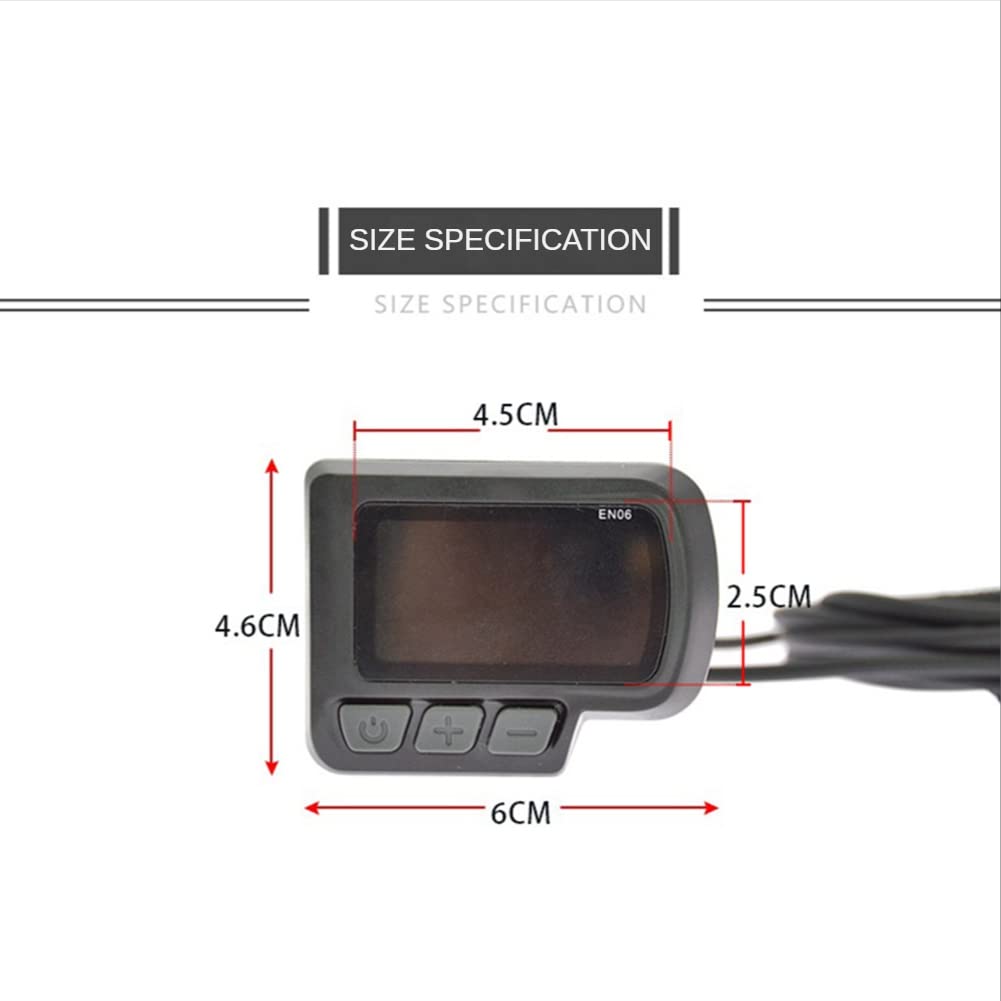 24V 36V 48V Elektrofahrrad EN06 Display SM/Wasserdichter 5-Pin-Stecker LCD-Bildschirm für Ebike-Teilekomponente