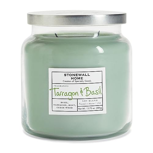 Stonewall Home Tarragon & Basil, Medium Apothecary Jar Candle