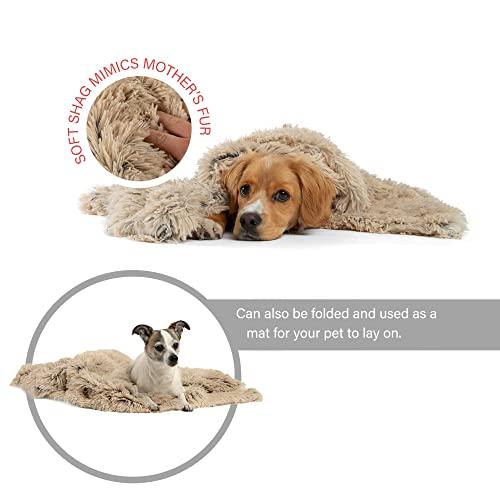 Best Friends By Sheri Calming Shag Fur Pet Throw Blanket, Taupe, 30"X40" #TOP1