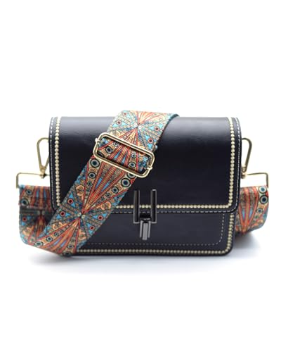 Image of Embroidered Purse Straps Replacement Crossbody Wide Adjustable Bag Straps | Thick Purse Strap for Crossbody Bags,Extra Long Strap,Cross Body Straps for Handbags,Bag Straps for Tote Bags,Shoulder Straps