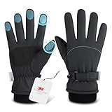 Fratres Winter Ski Gloves for Men and Women,Upgraded Windproof Cold Weather Thermal with Touchscreen Fingers for Outdoor Sports