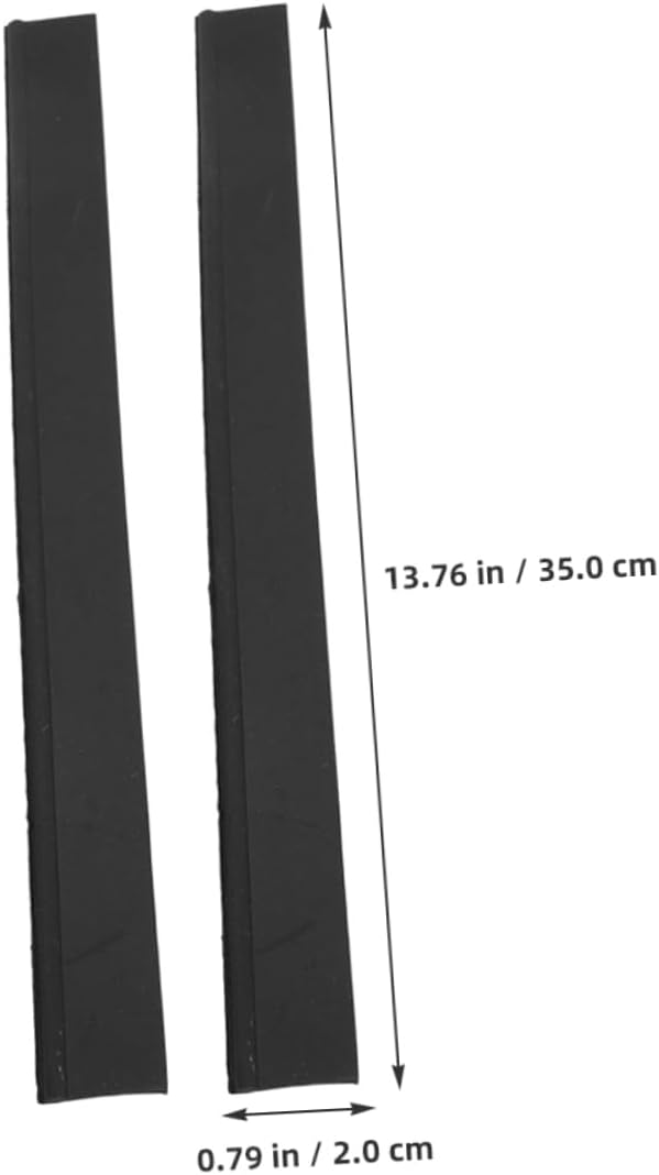 OUNONA 2pcs Glass Squeegee Rubber Strip Professional Window Squeegee Refill Blades Replacement