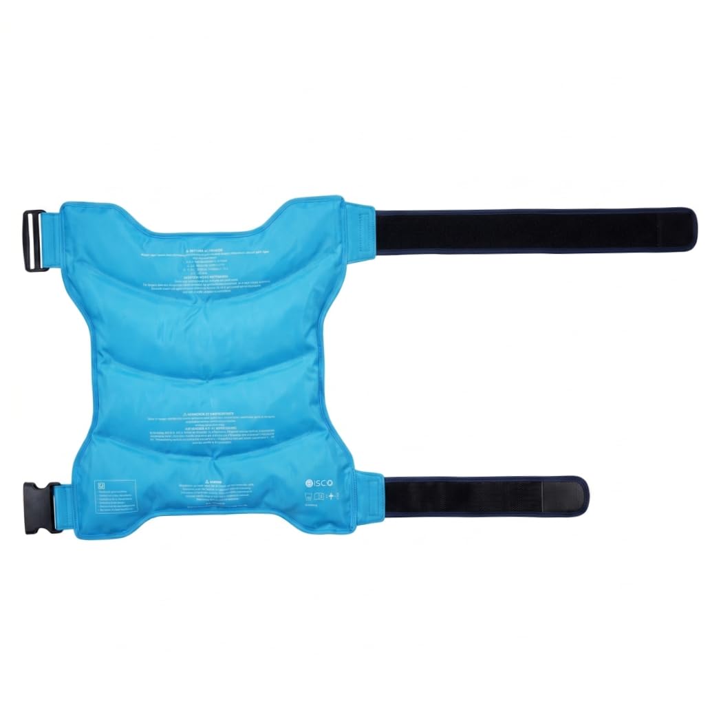 Compresa fría para la cadera. Envoltura para compresa fría para la cadera después de una cirugía. Envoltura ajustable reutilizable para gel frío y caliente - Azul cielo.