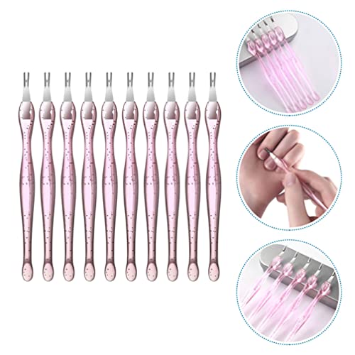 Beaupretty 10 peças removedor de cutículas, garfo de pele morta, cortador de cutículas, cabo de plás